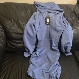 Fashion Nova hooded dress and button down shirt both size small